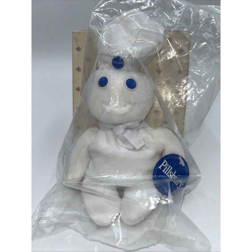 Vintage 1997 Pillsbury Doughboy 8" Beanie Bean Bag Plush With Tag  Sealed